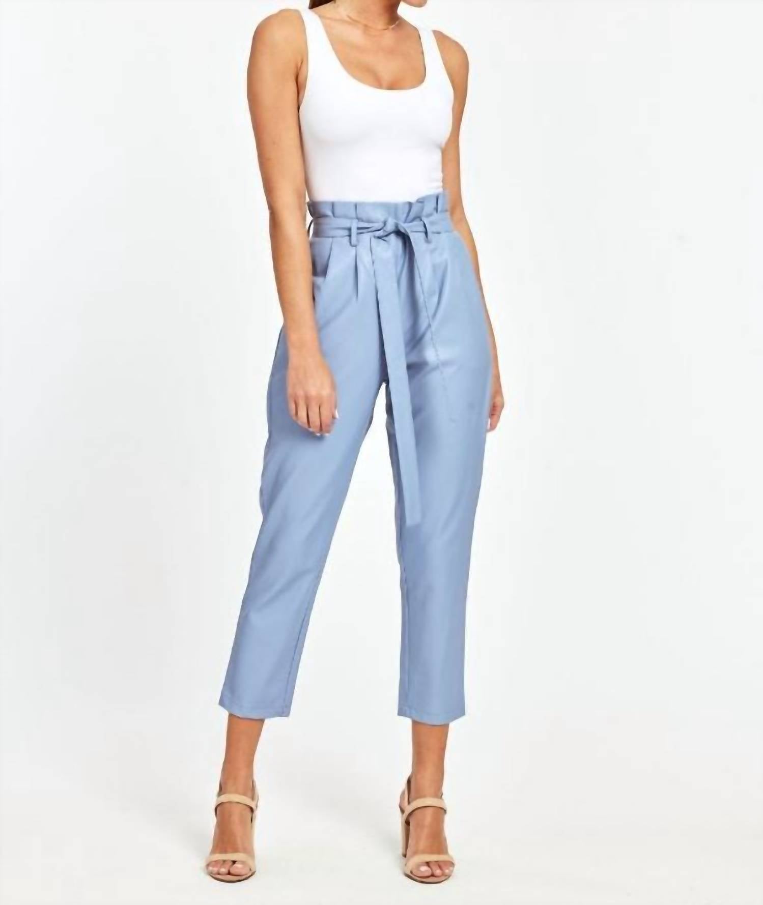 

Брюки Uptown Paper Bag в цвете French Blue DOLCE CABO