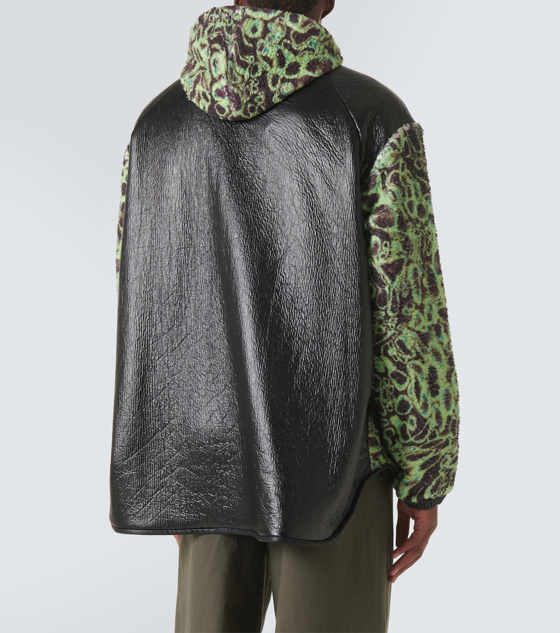 Флисовая куртка с принтом Acne Studios, Green/Black — фото 4