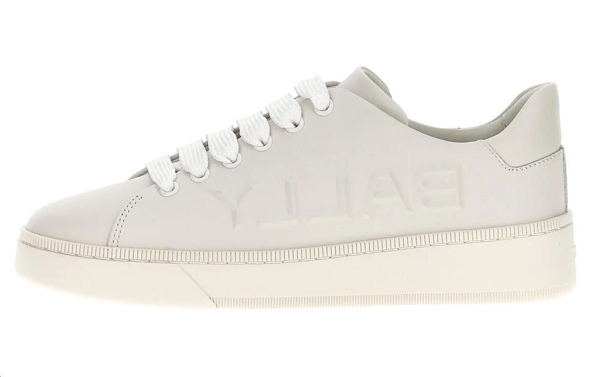 

Кроссовки BALLY Reka Logo-embossed Leather Sneakers, белый