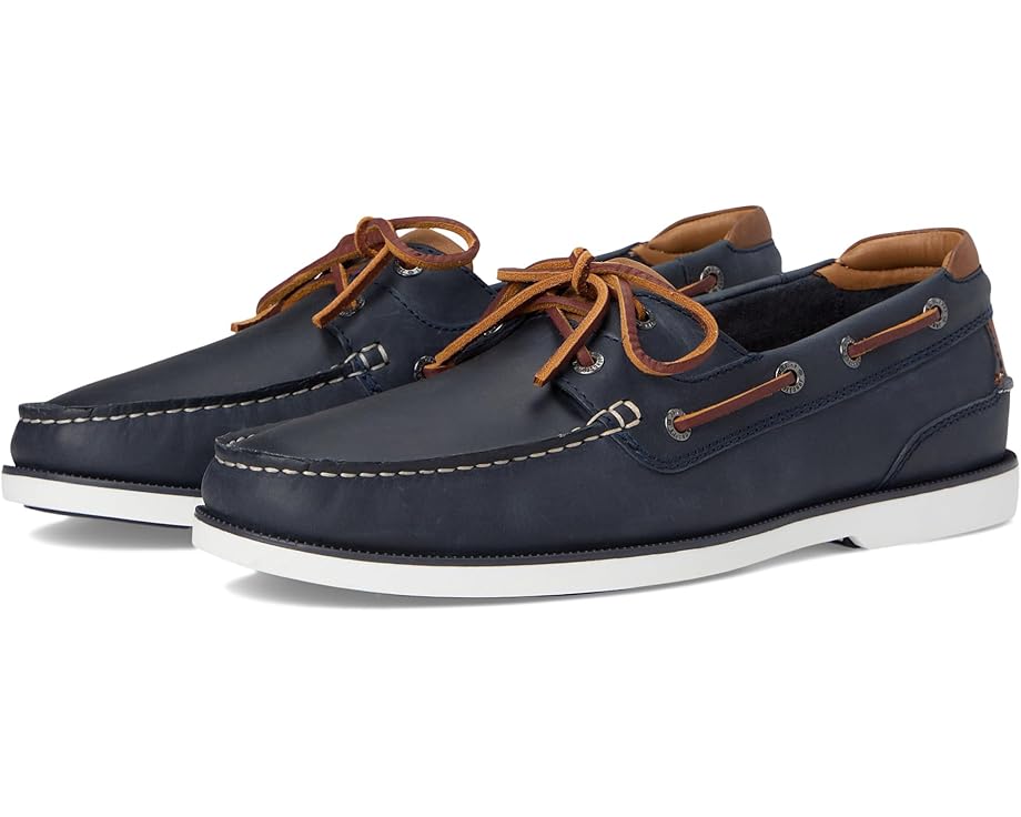 

Мужские ботинки лодочники Johnston & Murphy Ventura 2-Eye, Navy Full Grain