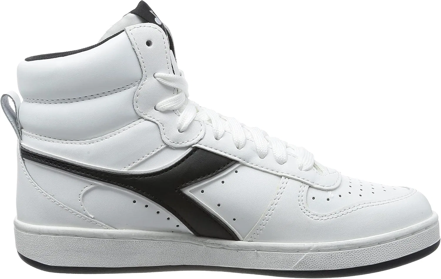 Гимнастические кроссовки Diadora Unisex Magic Basket Mid Icona, White-And-Black — фото 4