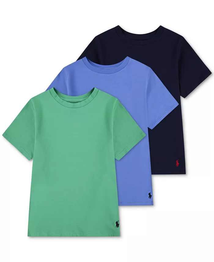 

Футболки с круглым вырезом для мальчиков, 3 шт Polo Ralph Lauren, зеленый