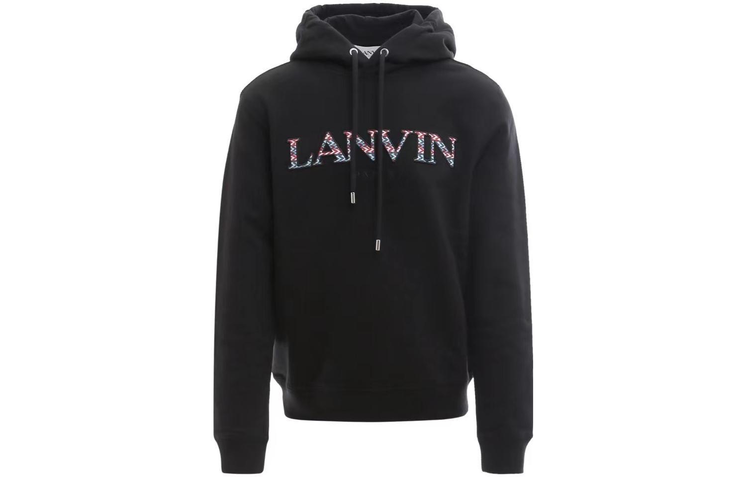 

Толстовка с вышитым логотипом и шнурком Lanvin, черный