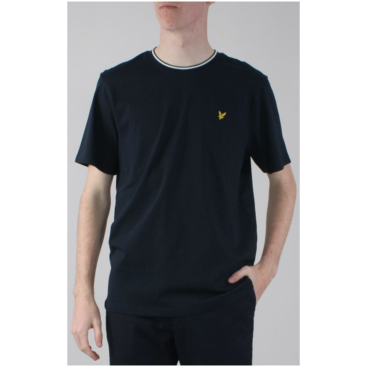

Футболка мужская Lyle & Scott с окантовкой горловины, черный