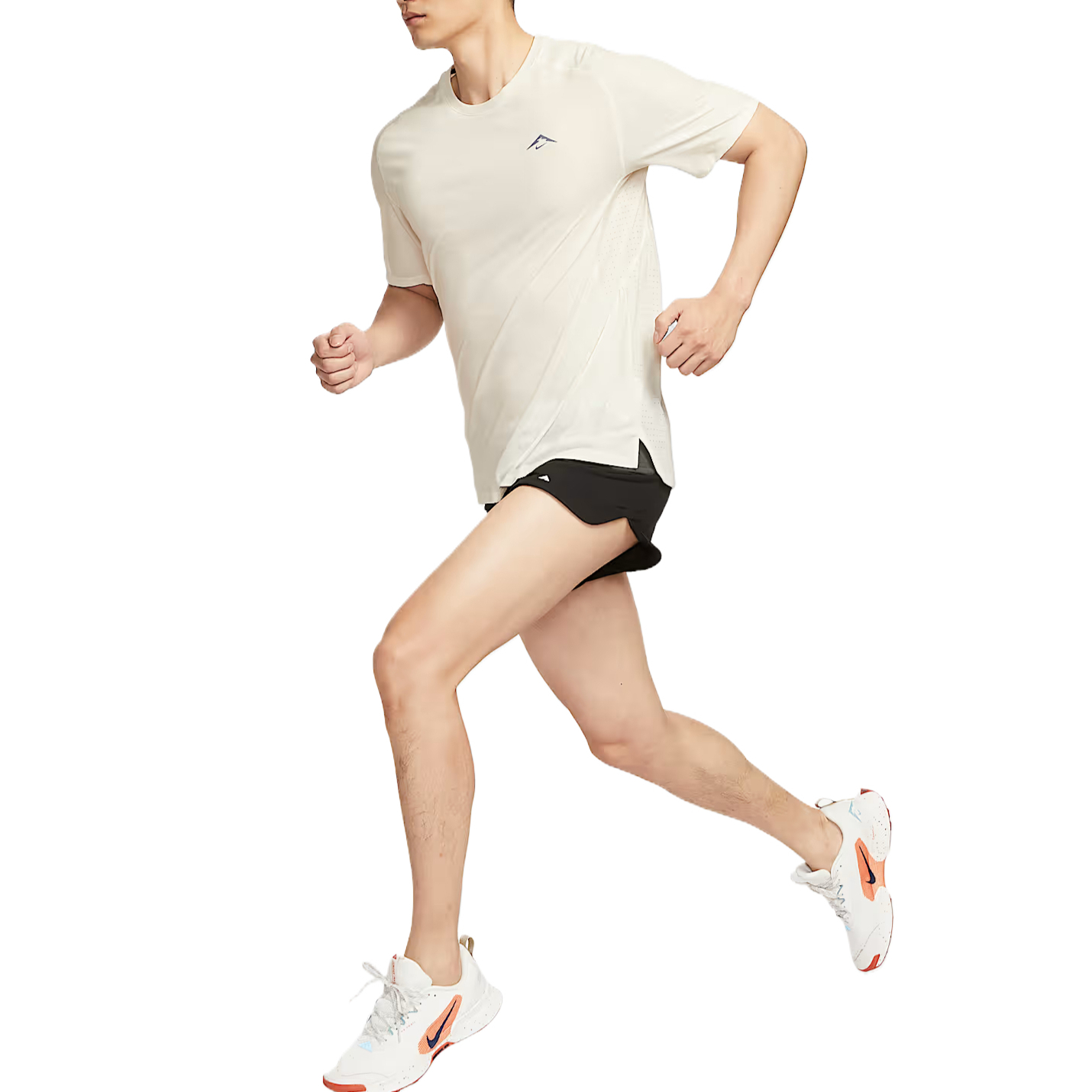 Мужская футболка для бега Solar Chase Dri FIT Adv с короткими рукавами Nike, Ecru — фото 4