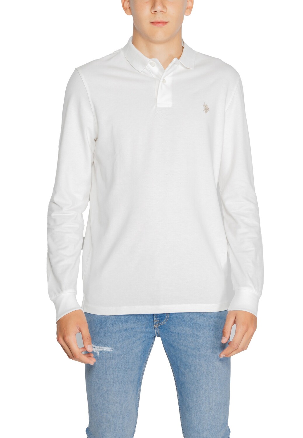 

Поло U.S. Polo Assn. с длинным рукавом, белый