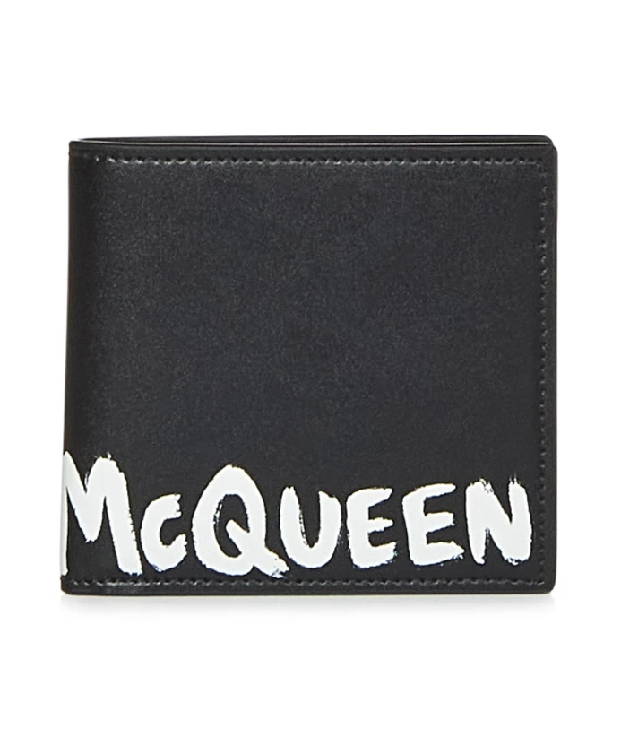 

Кошелек граффити для мужчин Alexander Mcqueen, черный