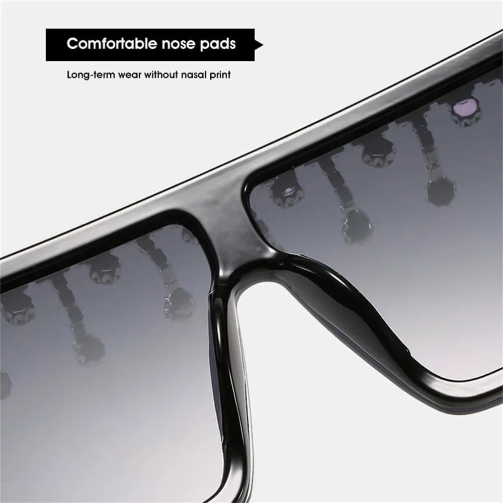 

Солнцезащитные очки с бриллиантовой вставкой, женские солнцезащитные очки, модные женские солнцезащитные очки в полной оправе, темно-бежевый цвет KTUCN, Black