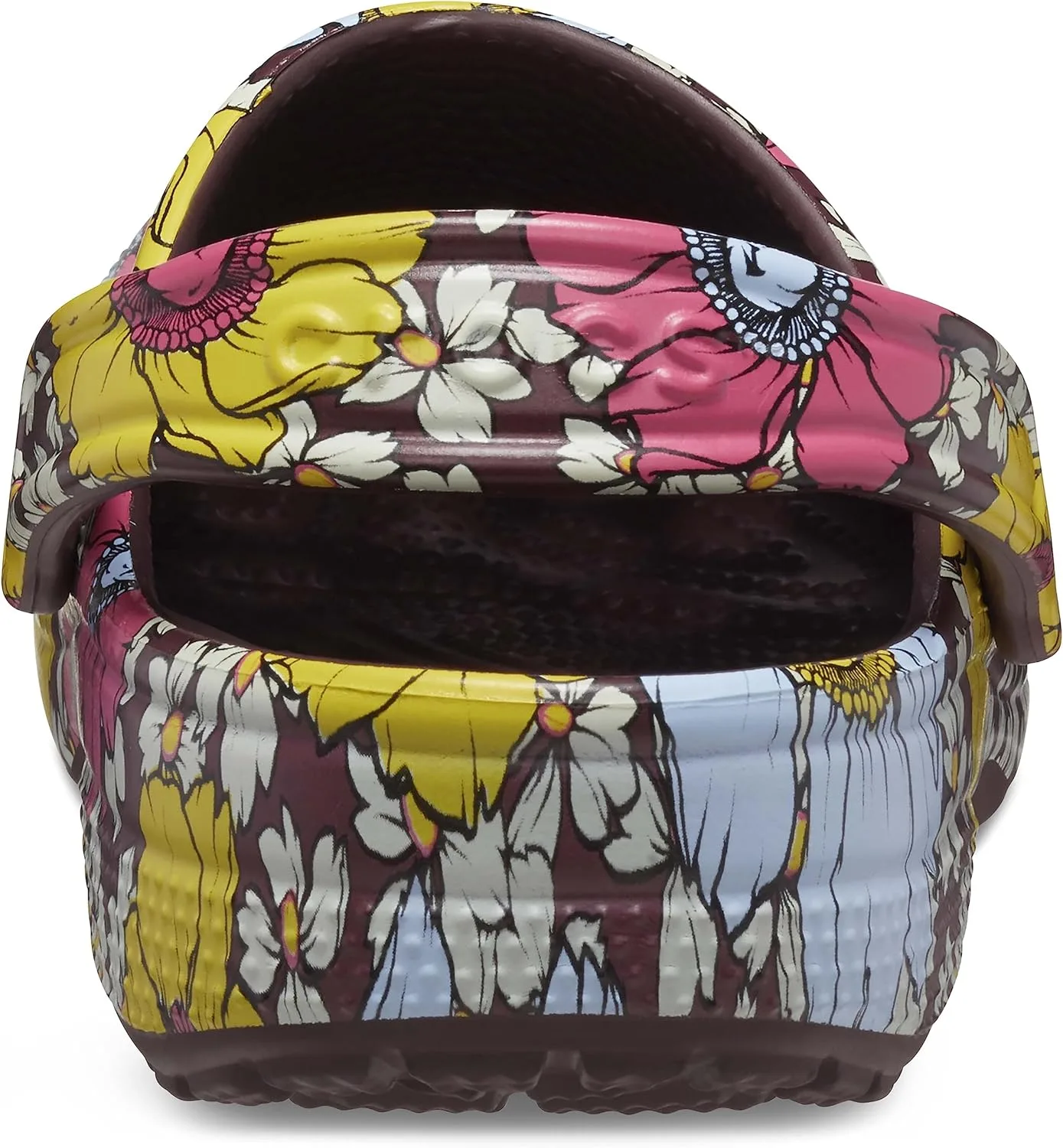 Crocs Classic Floral - сабо унисекс, вишневый — фото 2