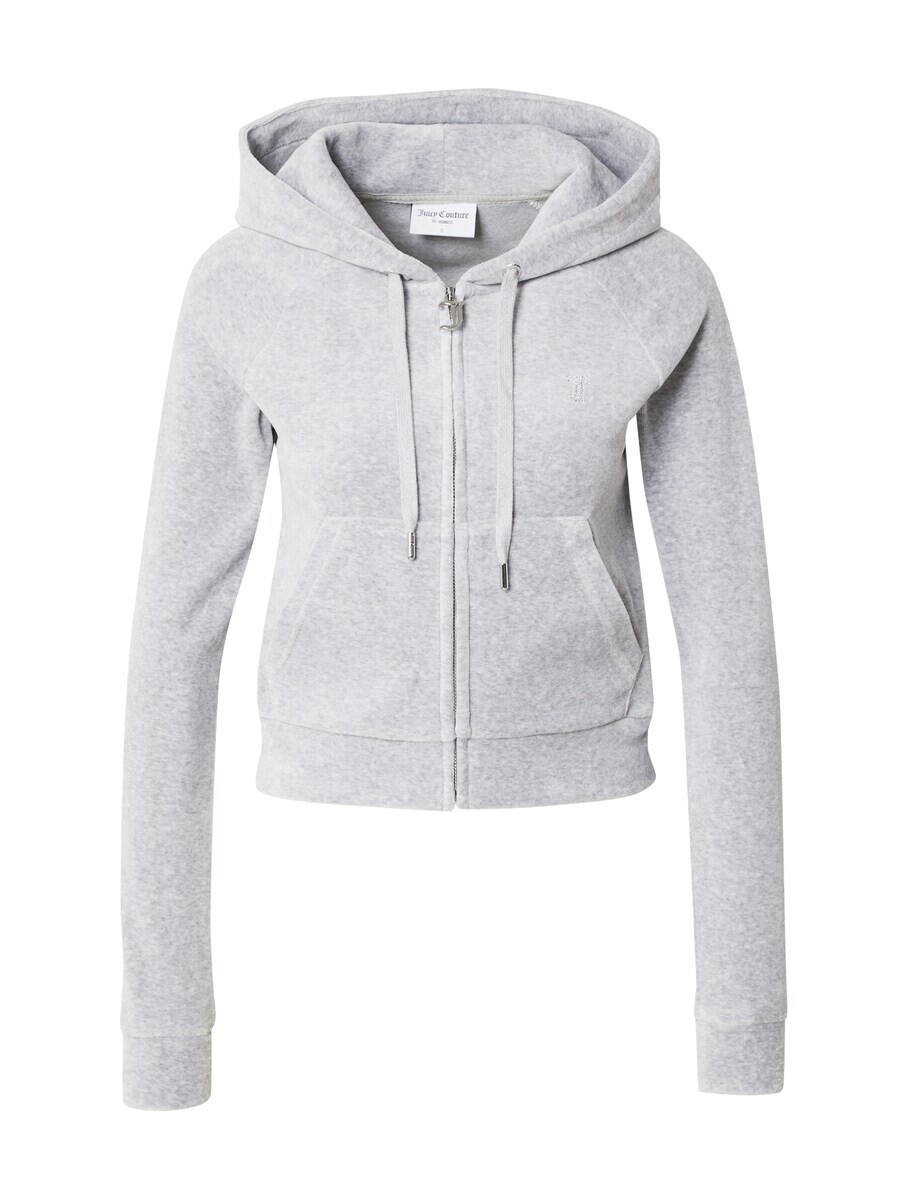 

Толстовка с капюшоном на молнии Juicy Couture Zip-Up Hoodie Madison, серый