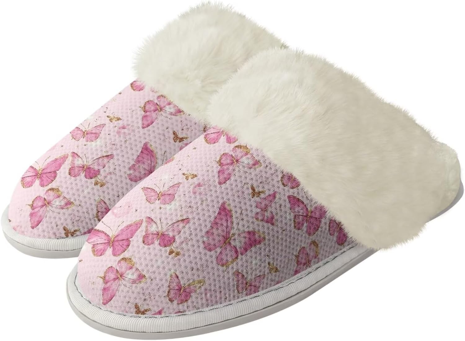 

Женские пушистые тапочки xixirimido с искусственным мехом, мужские противоскользящие домашние тапочки для дома и улицы, розовый