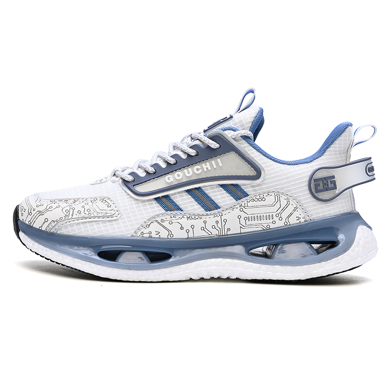 

M.M Party Дышащие низкие повседневные кроссовки Unisex бело-голубые, цвет White Blue