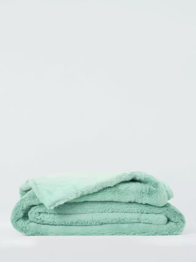 

Одеяло John Lewis Kids' Faux Fur, цвет peppermint