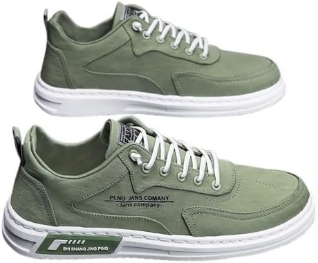 

Удобные мужские низкие кеды из канвы с эластичными шнурками, подошва с противоскользящим эффектом для прогулок и бега на улице - весна, лето и осень Fmshi, зеленый