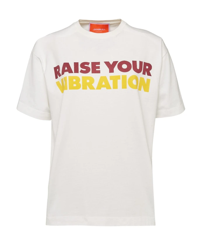 

Футболка большого размера с радужным девизом La Doublej, белый