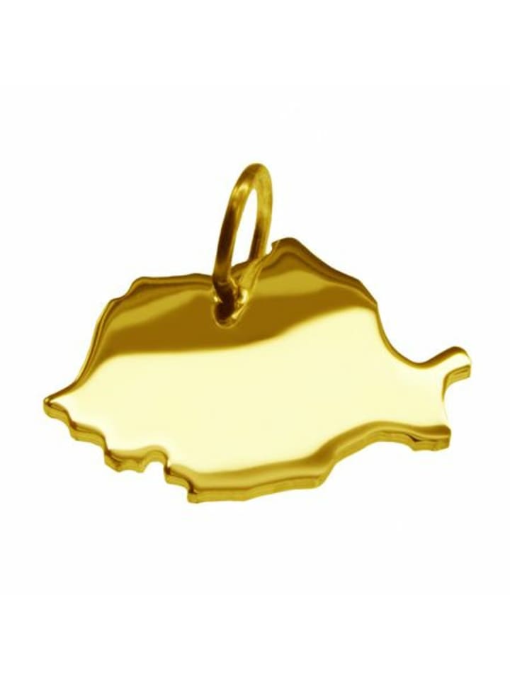 

Schmuckador Кулон с изображением карты Румынии из цельного желтого золота 333 пробы