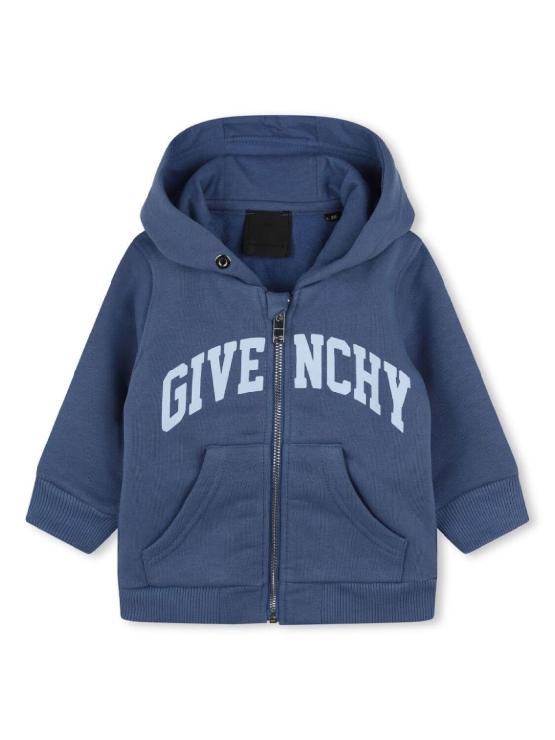 

Givenchy Kids худи на молнии с логотипом, синий