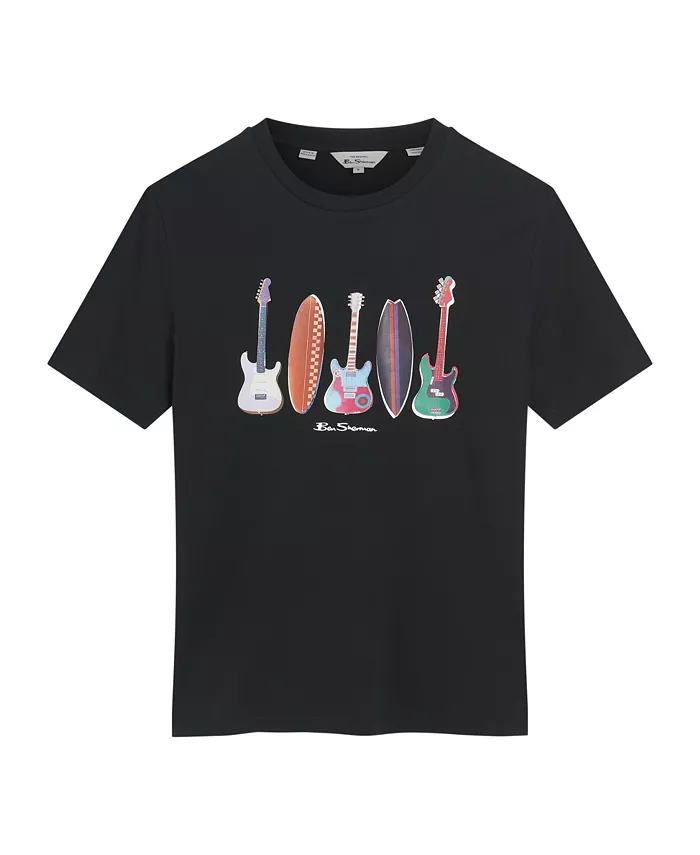 

Мужская футболка с коротким рукавом Surf N Guitars Ben Sherman, черный