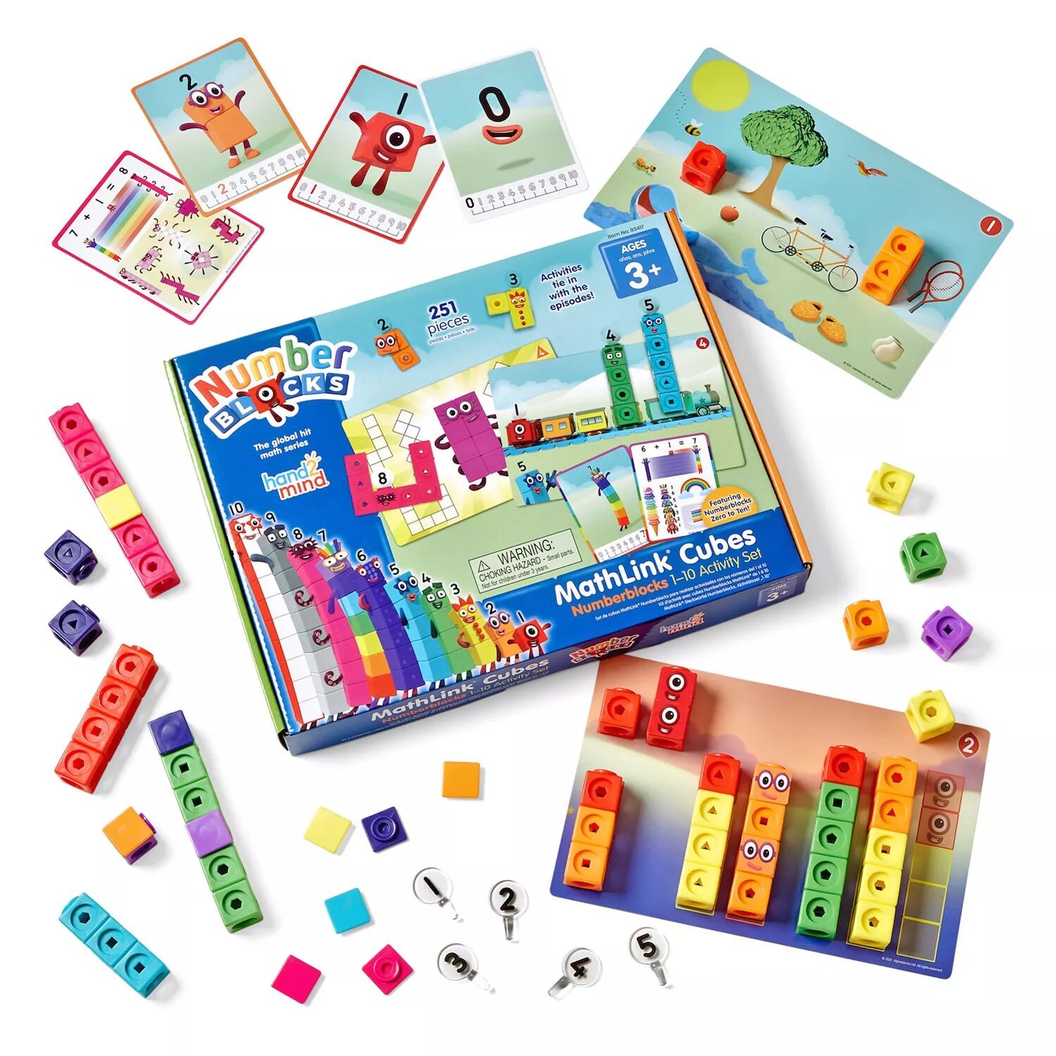 Набор заданий Hand2mind Numberblocks 1–10 с кубиками MathLink hand2mind