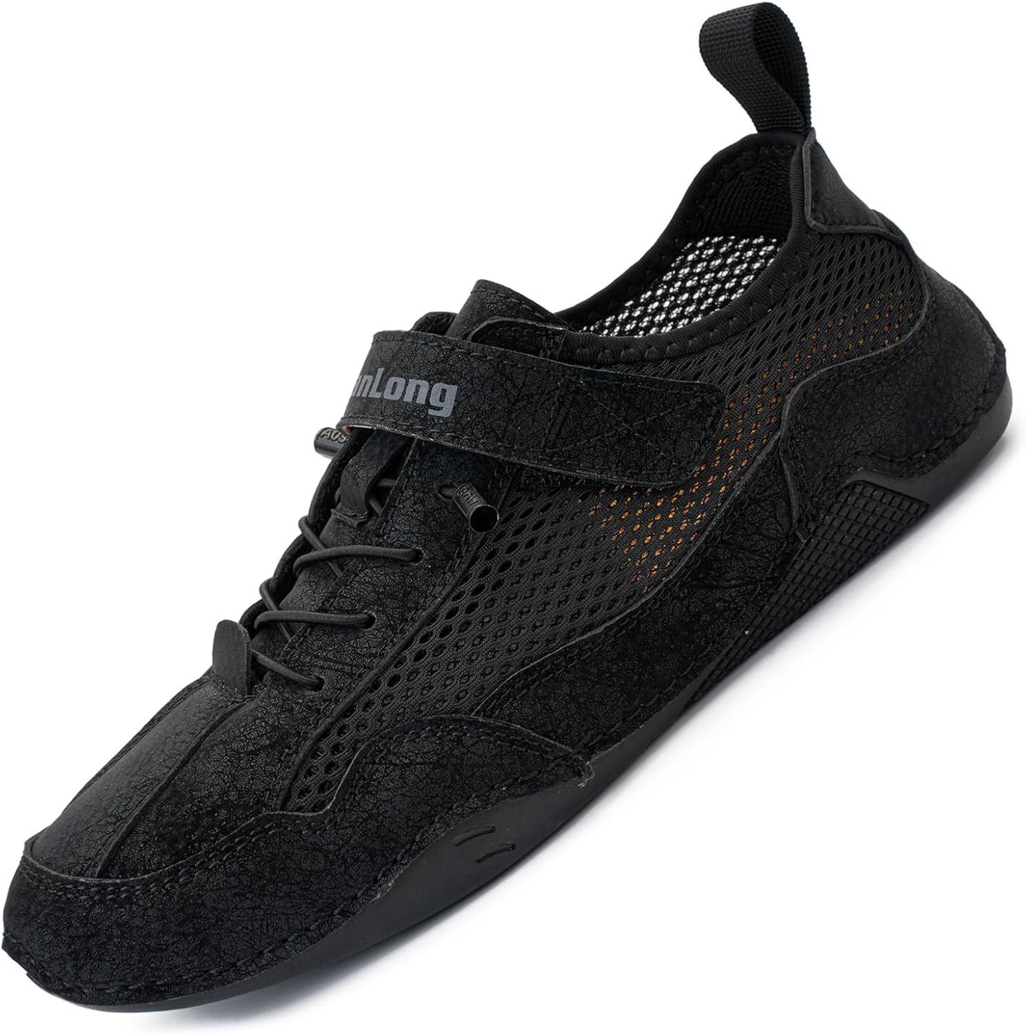 

Мужские кроссовки Lossarye с сеткой, для походов и прогулок на открытом воздухе, с застежкой-липучкой, легкие, противоскользящие, повседневные, для кемпинга и вождения, летние тренировочные водные туфли, черный