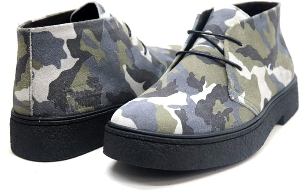 

Оригинальные мужские высокие ботинки Chukka Playboy от British Walkers - Камуфляж British Collection, серый