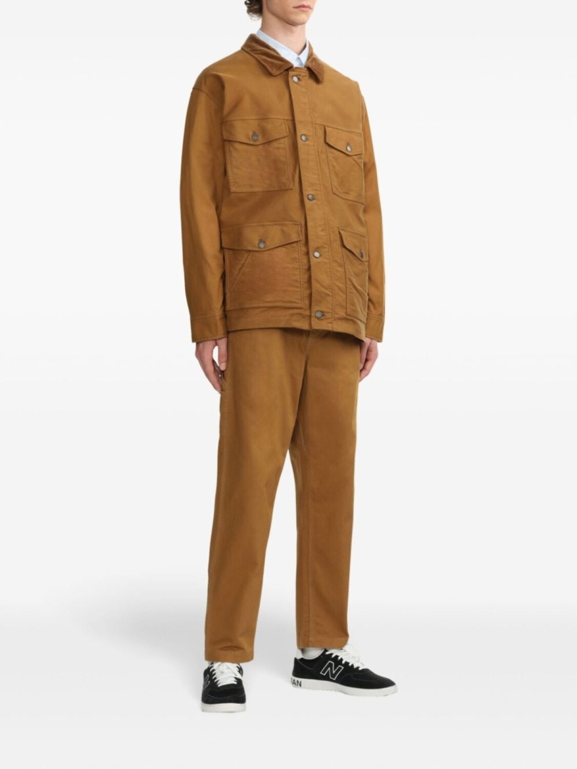 Comme des Garçons Homme куртка с нашивками на локтях, коричневый — фото 2