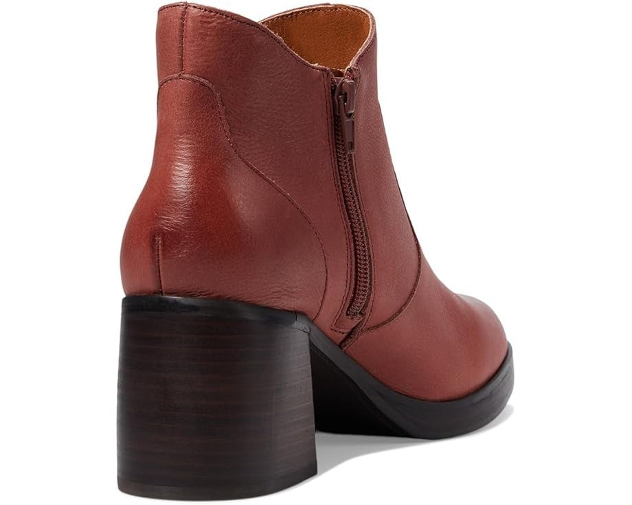 Lucky Brand Quinlee Ботинки женские из кожи хенна на квадратном каблуке мюли, красный — фото 3