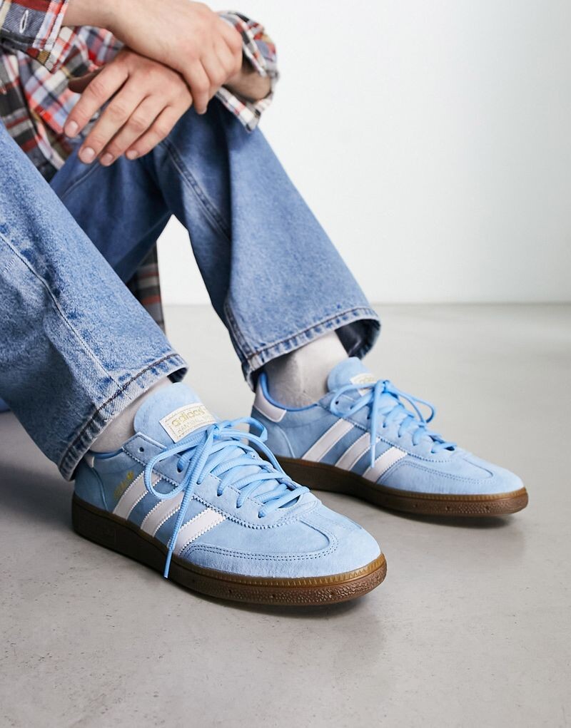 

Голубые кроссовки adidas Handball Spezial с резиновой подошвой, Синий, Голубые кроссовки adidas Handball Spezial с резиновой подошвой