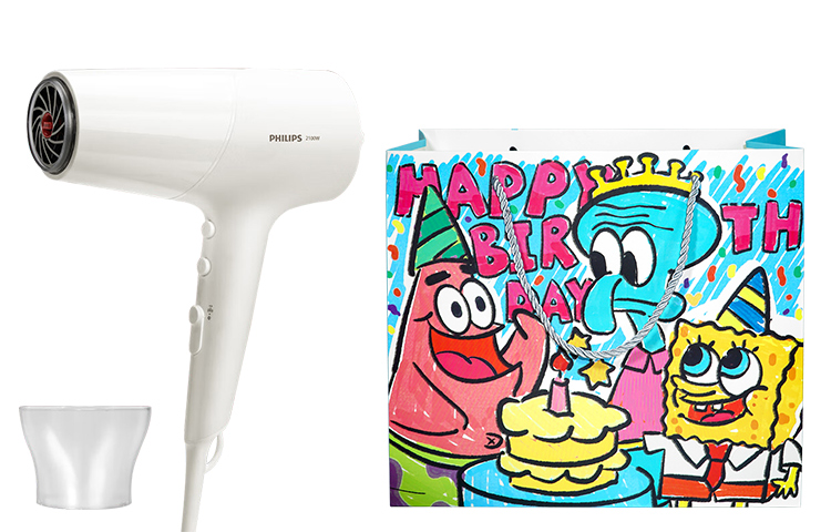

Фен BHD501 2200W с горячим и холодным воздухом BHD501 Philips, White (Birthday Set)