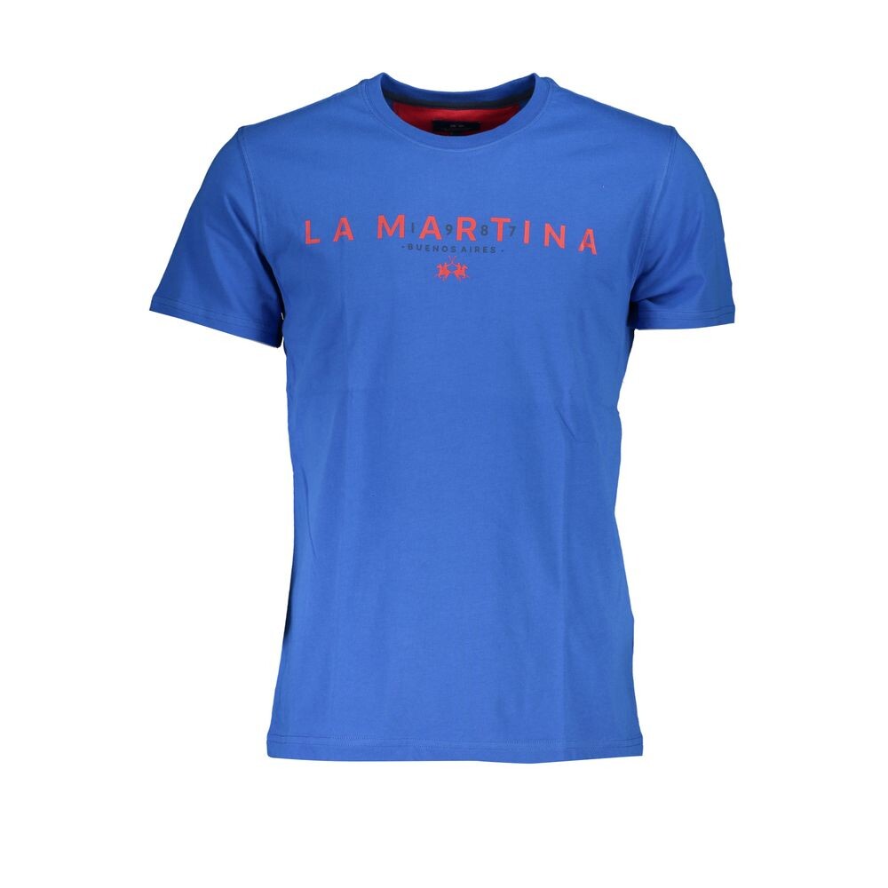 

Футболка Chic Crew Neck Logo Tee цвета Cobalt Blue La Martina, синий