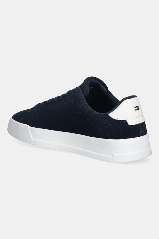 Кроссовки th court core suede из замши Tommy Hilfiger, темно-синий — фото 3