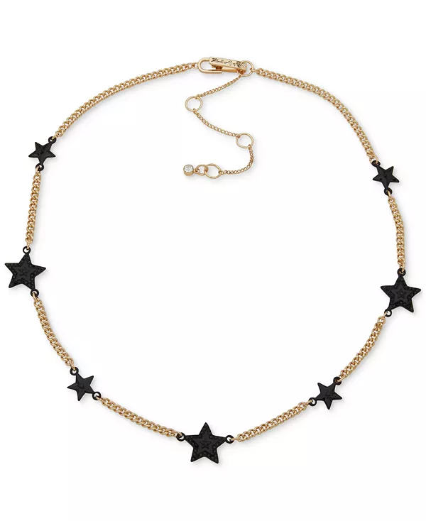 

Ожерелье-Воротник с подвеской Pavé star station, 16 дюймов + удлинитель 3 дюйма Karl Lagerfeld Paris, black