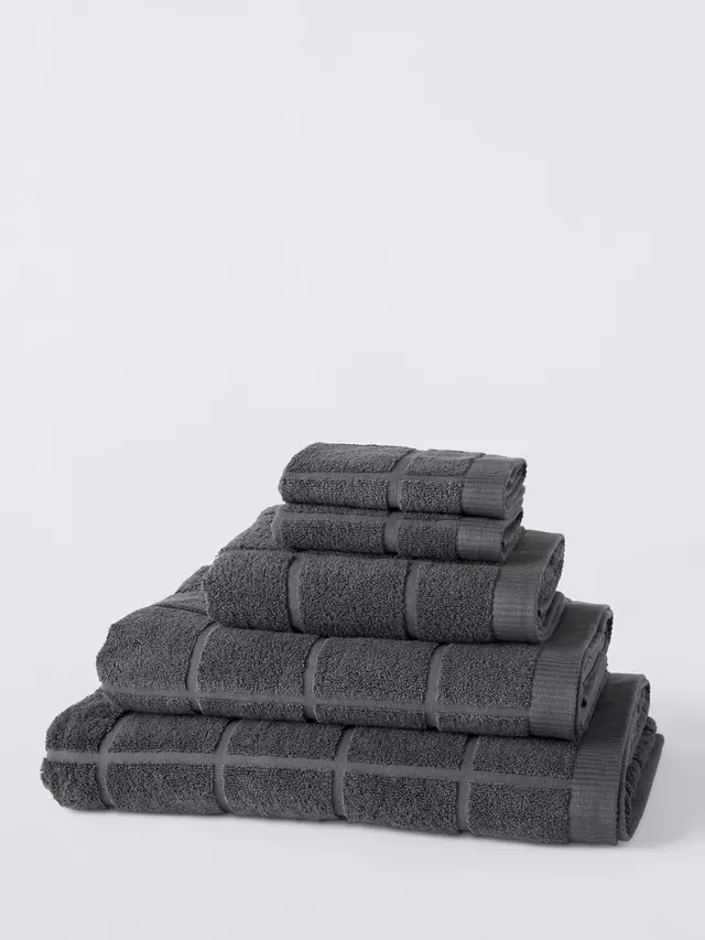 

Полотенце John Lewis Plain Squares, цвет steel