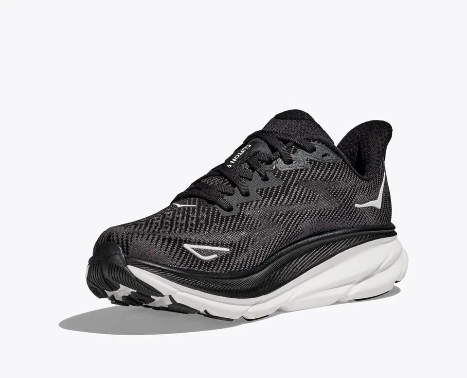 Кроссовки Hoka One One Clifton 9 1127895-BWHT Мужские Черно-белые Беговые — фото 4