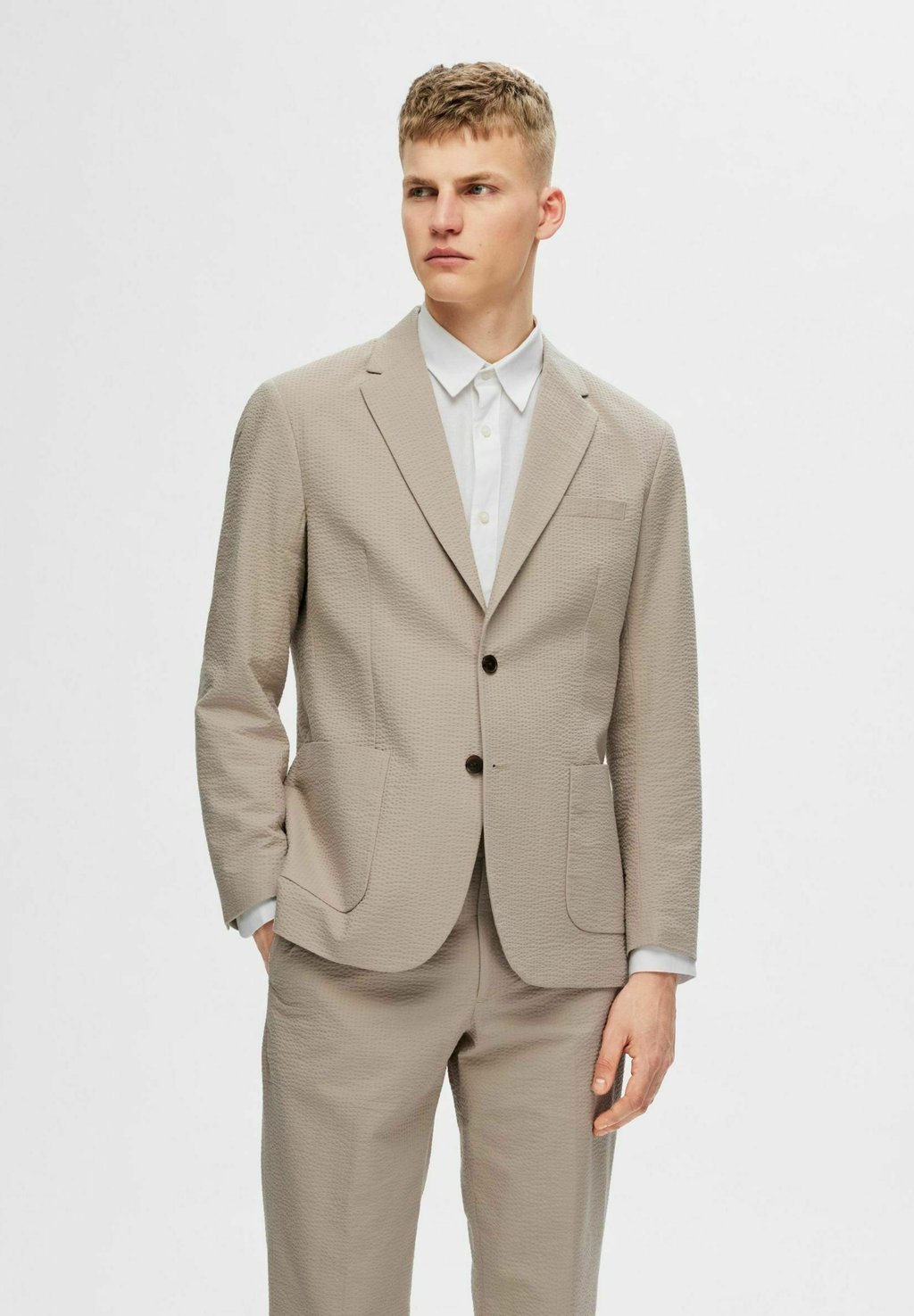 

Куртка REGULAR FIT SEERSUCKER Selected Homme, бежевый
