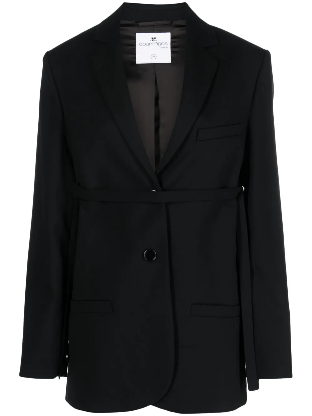 

Однобортный блейзер Courrèges, черный
