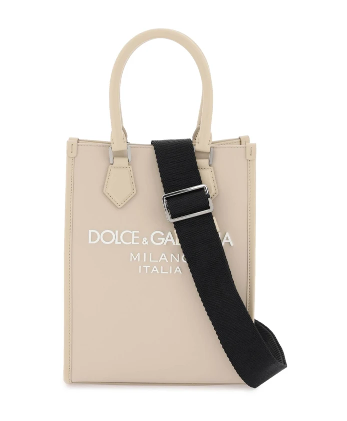 

Маленькая нейлоновая сумка тоут с логотипом Dolce & Gabbana, бежевый
