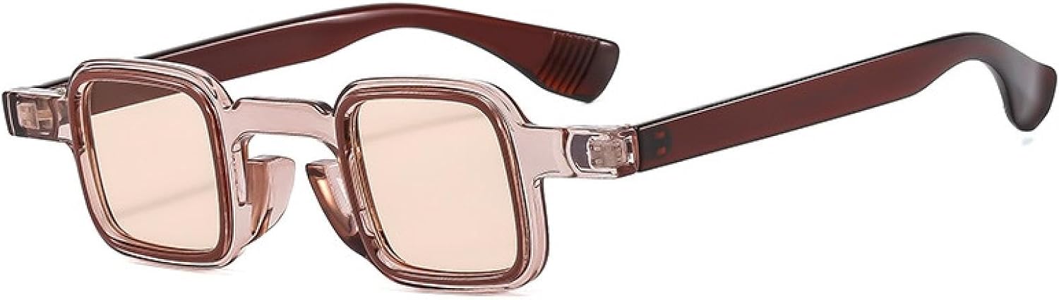 

Солнцезащитные очки с защитой от УФ-излучения UV400 | Маленькие панк-очки с прозрачными линзами и заклепками | для женщин и мужчин, для занятий спортом на открытом воздухе и вождения DSVIGF, Champagne