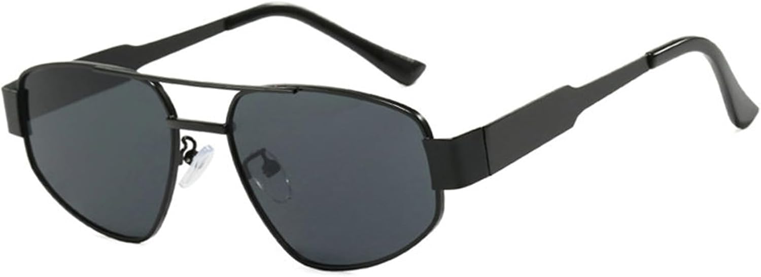 

Солнцезащитные очки Helena Double Beam Square для женщин и мужчин, для вождения, мужские солнцезащитные очки класса люкс, маленькие, цвета шампанского, пилотские солнцезащитные очки UV400, C5