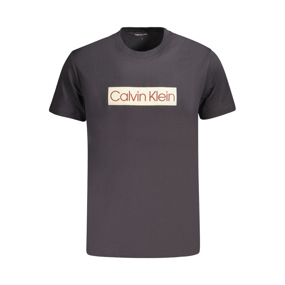 

Черная хлопковая футболка Calvin Klein