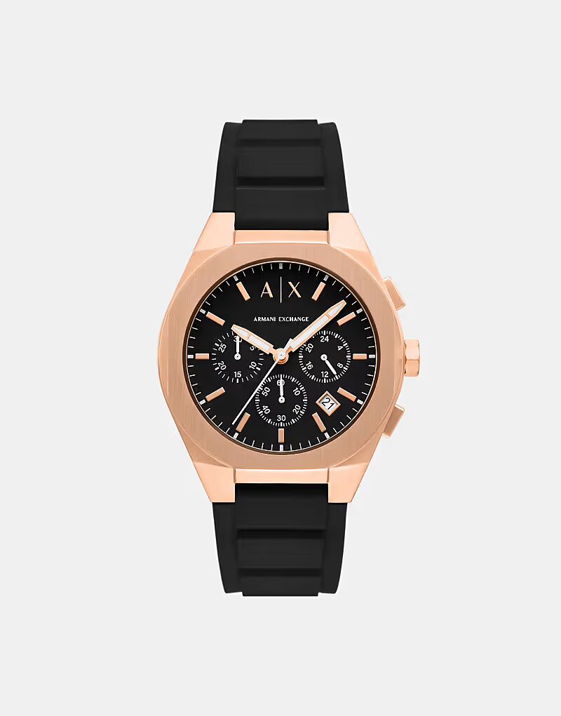 

Кварцевые/хронографические часы, черные, нержавеющая сталь Armani Exchange