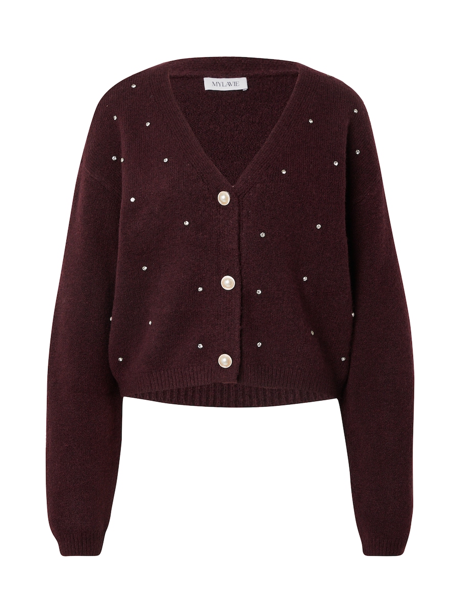 

Вязаный кардиган MYLAVIE by Sarah Harrison, темно-красный