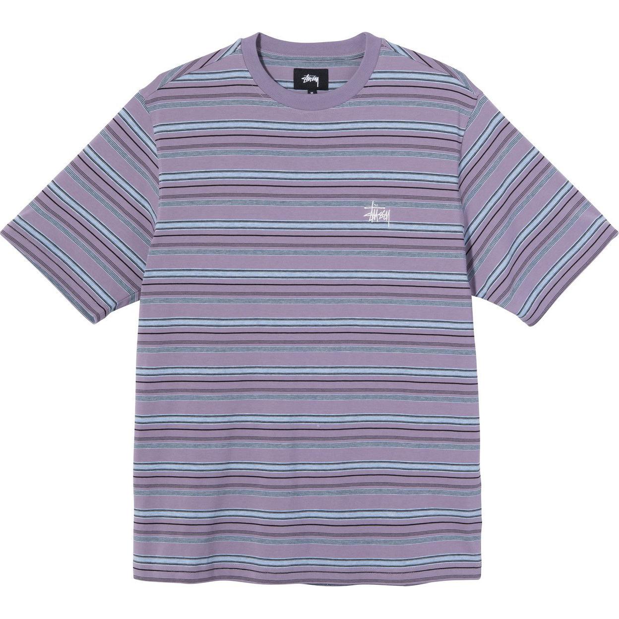 Полосатый свитер хизер Stussy, фиолетовый