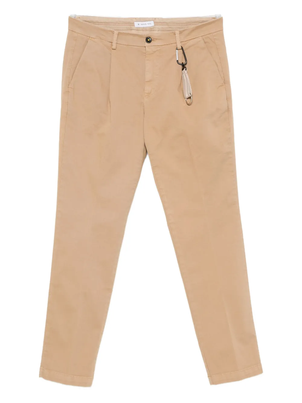 

Брюки-чиносы из плиссированного саржевого твила Manuel Ritz, нейтральный