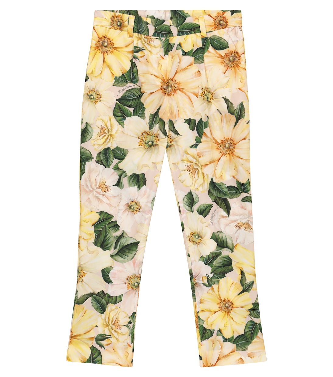 

Хлопковые брюки с цветочным принтом Dolce&Gabbana Kids, Camelie Giall F.Rosa