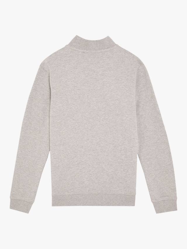 Детская хлопковая толстовка с четвертью молнии Lyle & Scott, D24 Light Grey Marl — фото 2