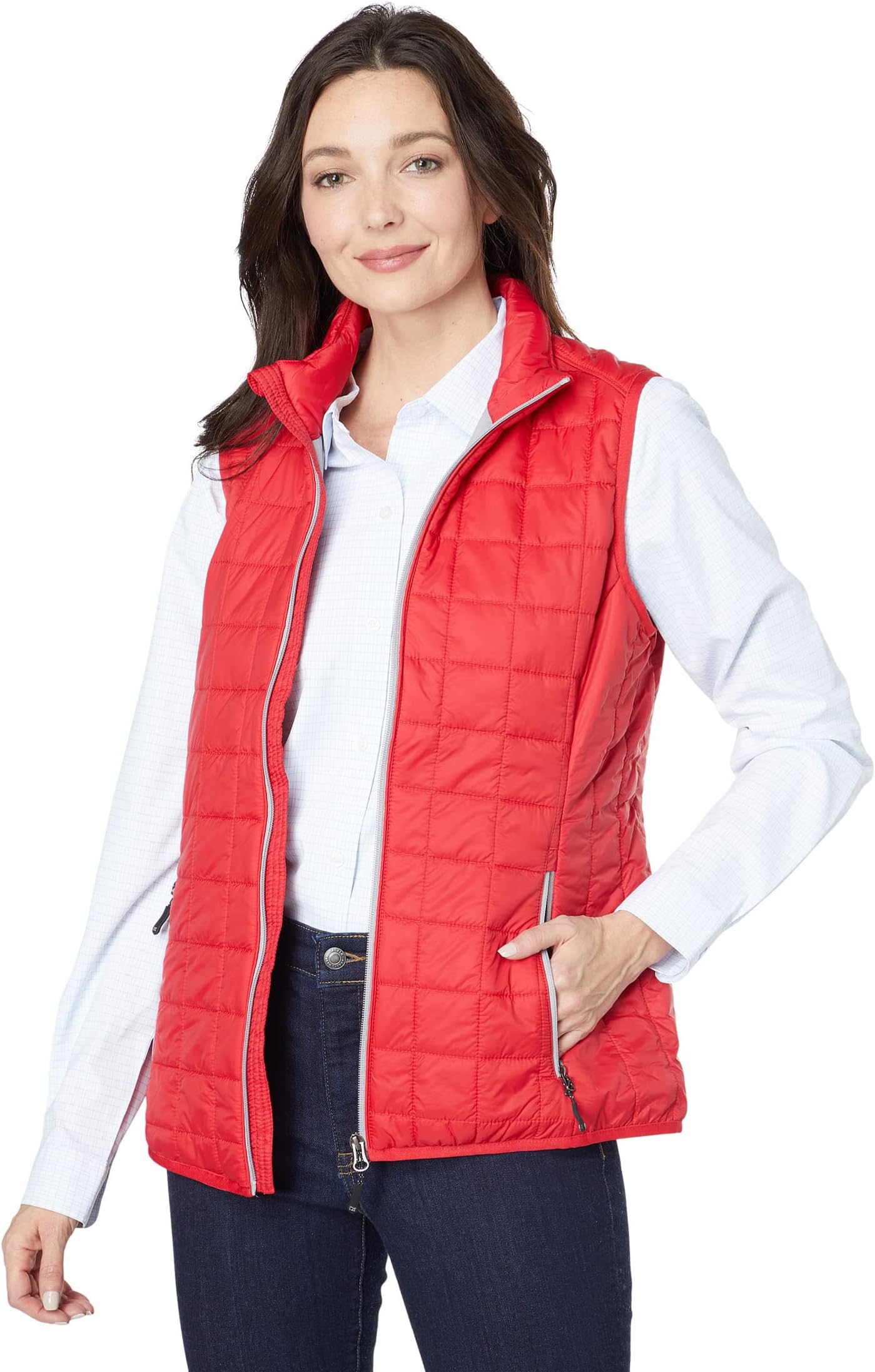 

Жилет Cutter & Buck Rainier Primaloft Eco Full Zip Vest, красный