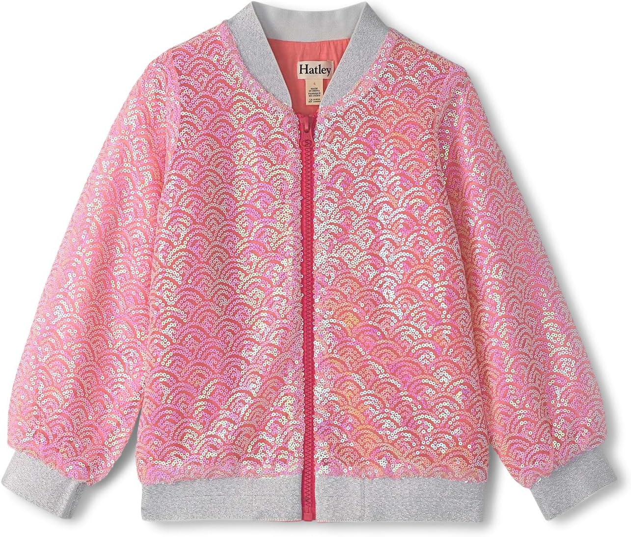 

Куртка Hatley Kids Sequins Bomber Jacket, цвет Pearl Mermaid