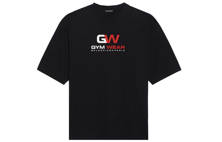 

Футболка мужская Balenciaga Gym Wear Logo, черный