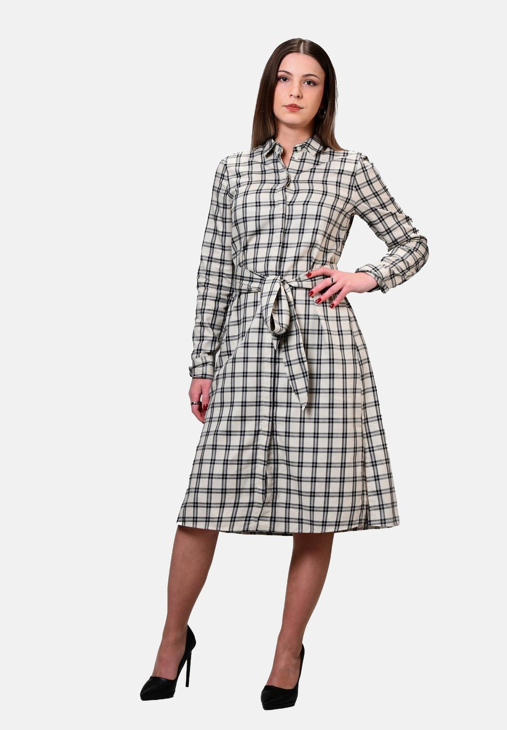 

Платье-рубашка CLASSIC PRINT Sangar, бежевый